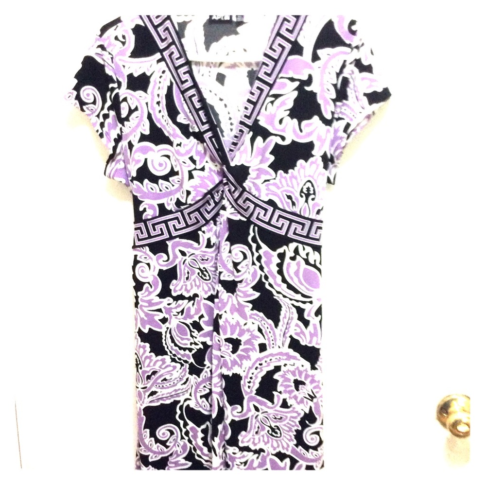 Apt 9 Purple Paisley Petite Dress